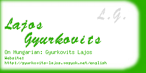 lajos gyurkovits business card